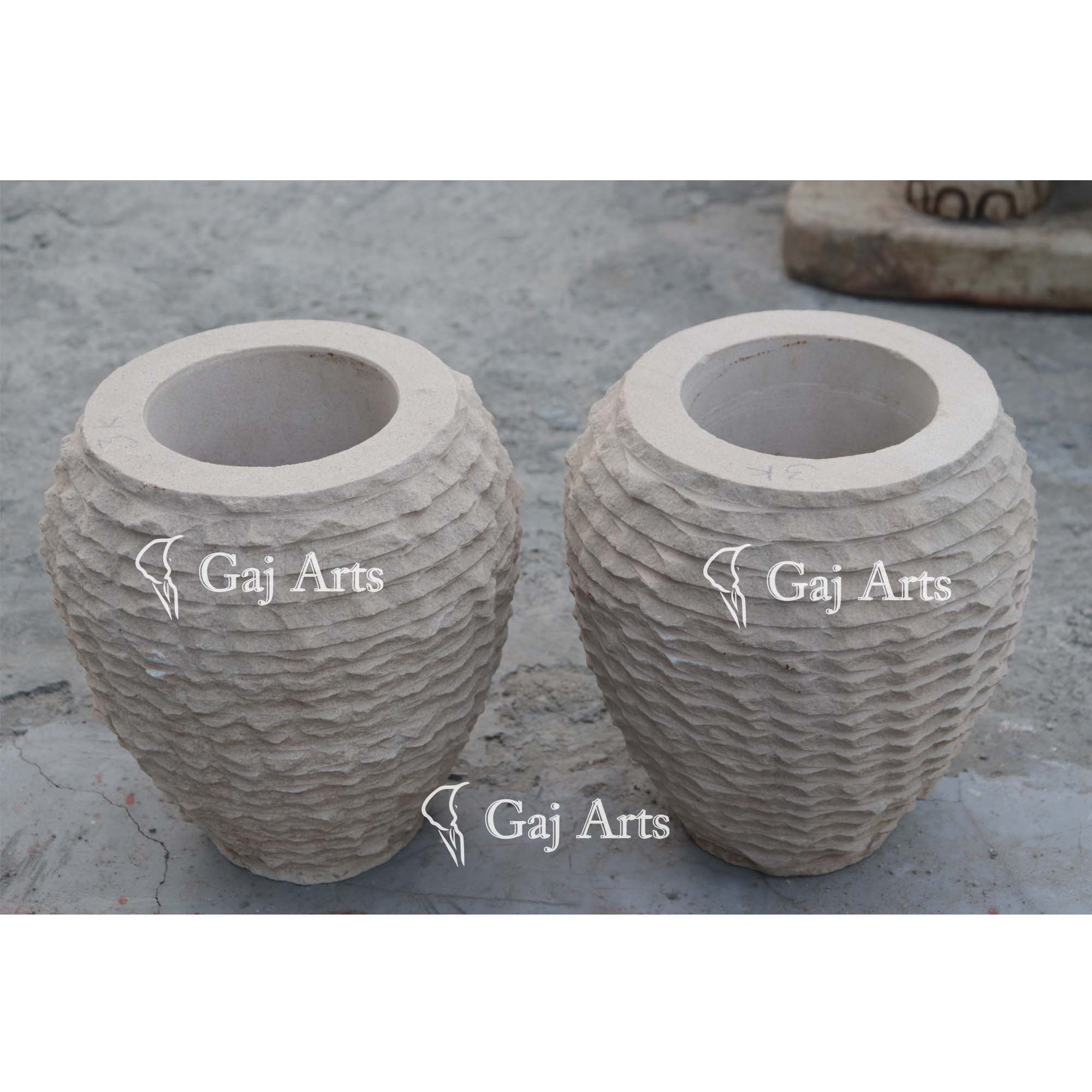 Mint Sandstone Planter Pot | 10 Inch