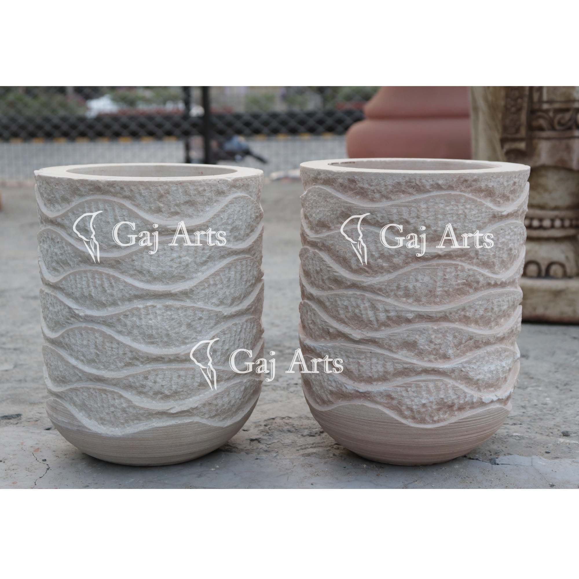 Mint Sandstone Planter Pot | 10 Inch