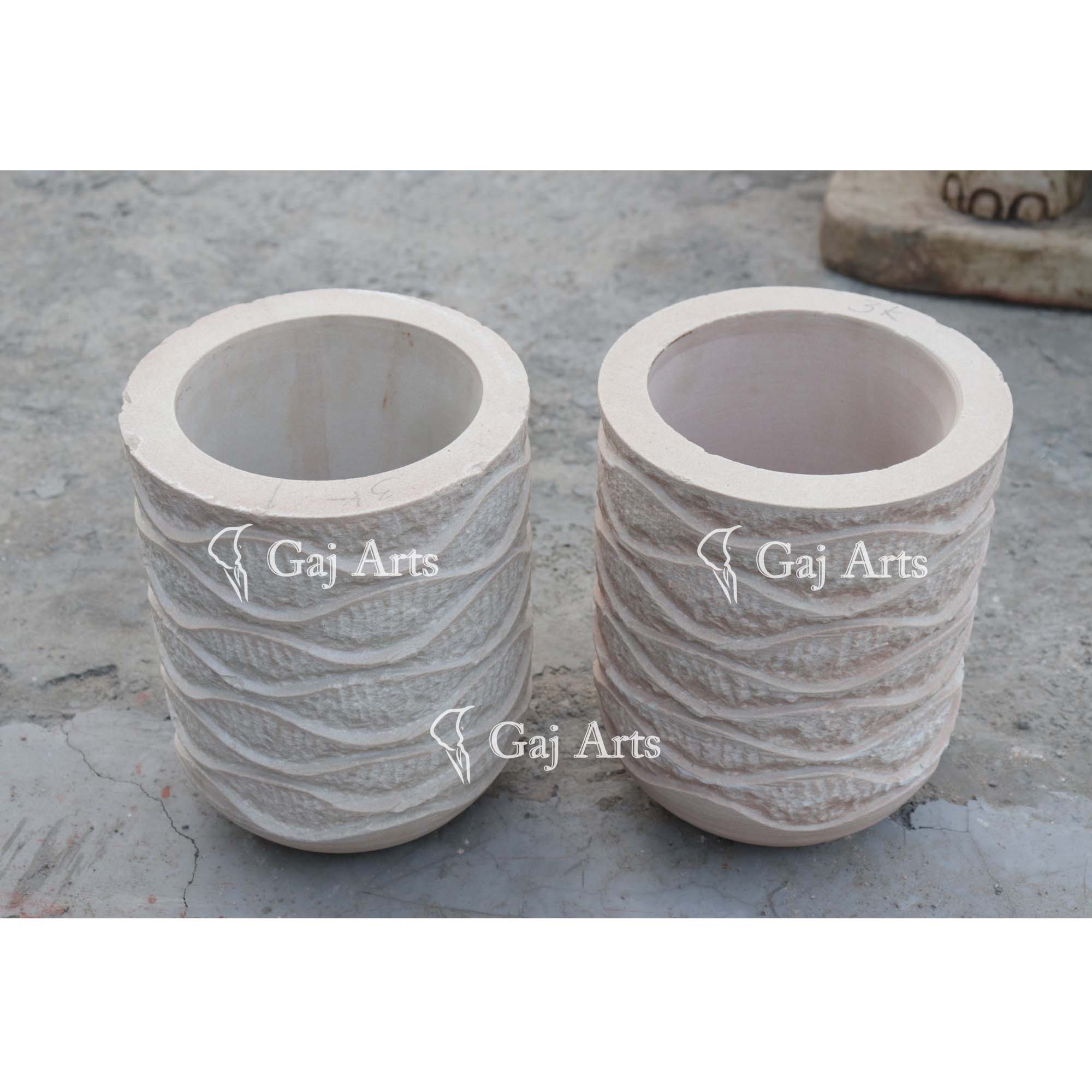 Mint Sandstone Planter Pot | 10 Inch