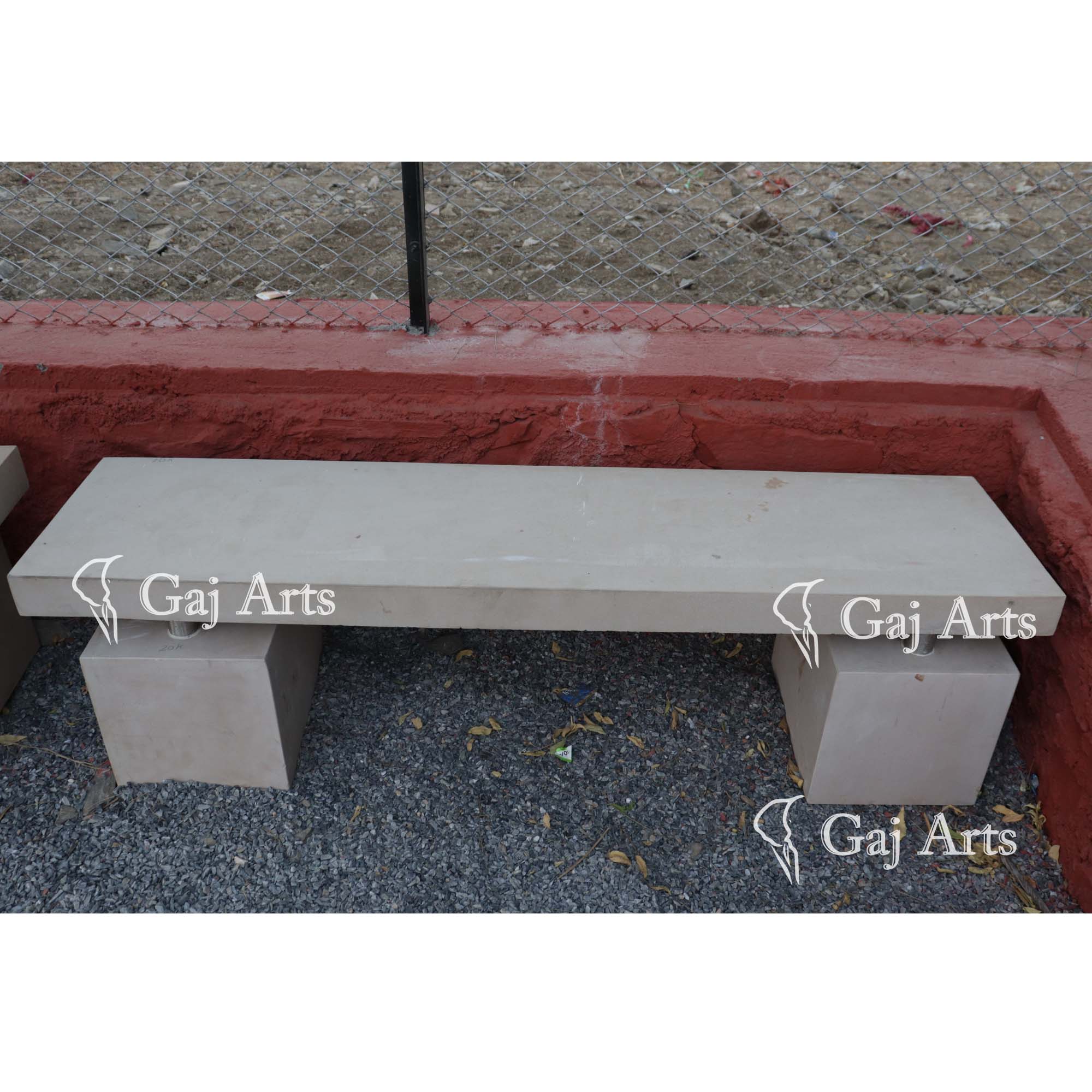 Green Sandstone Garden Bench | 18 Inch