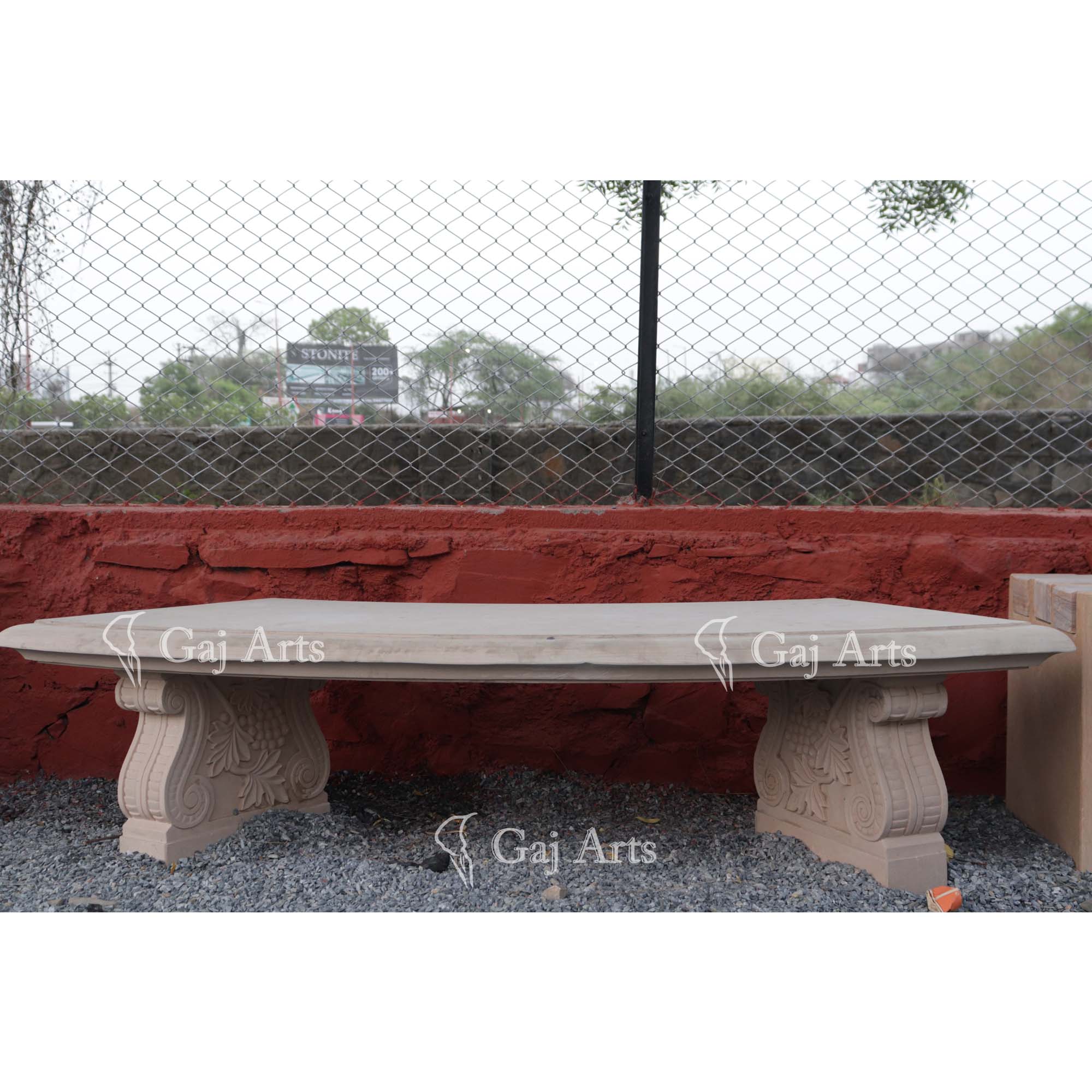 Mint Sandstone Garden Bench | 18 Inch