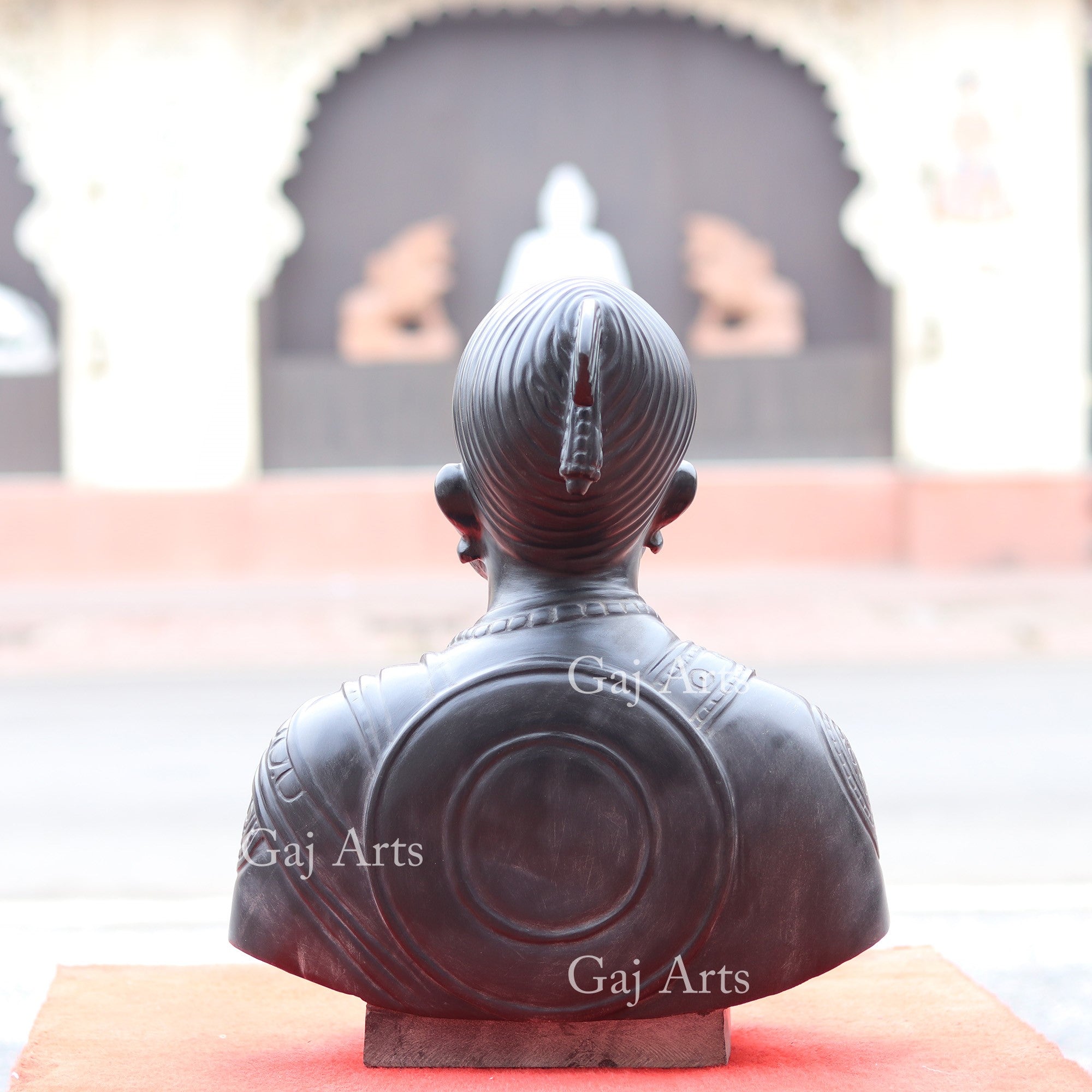 Rajasthan Black Marble Shivaji Maharaj Bust | 18 Inch