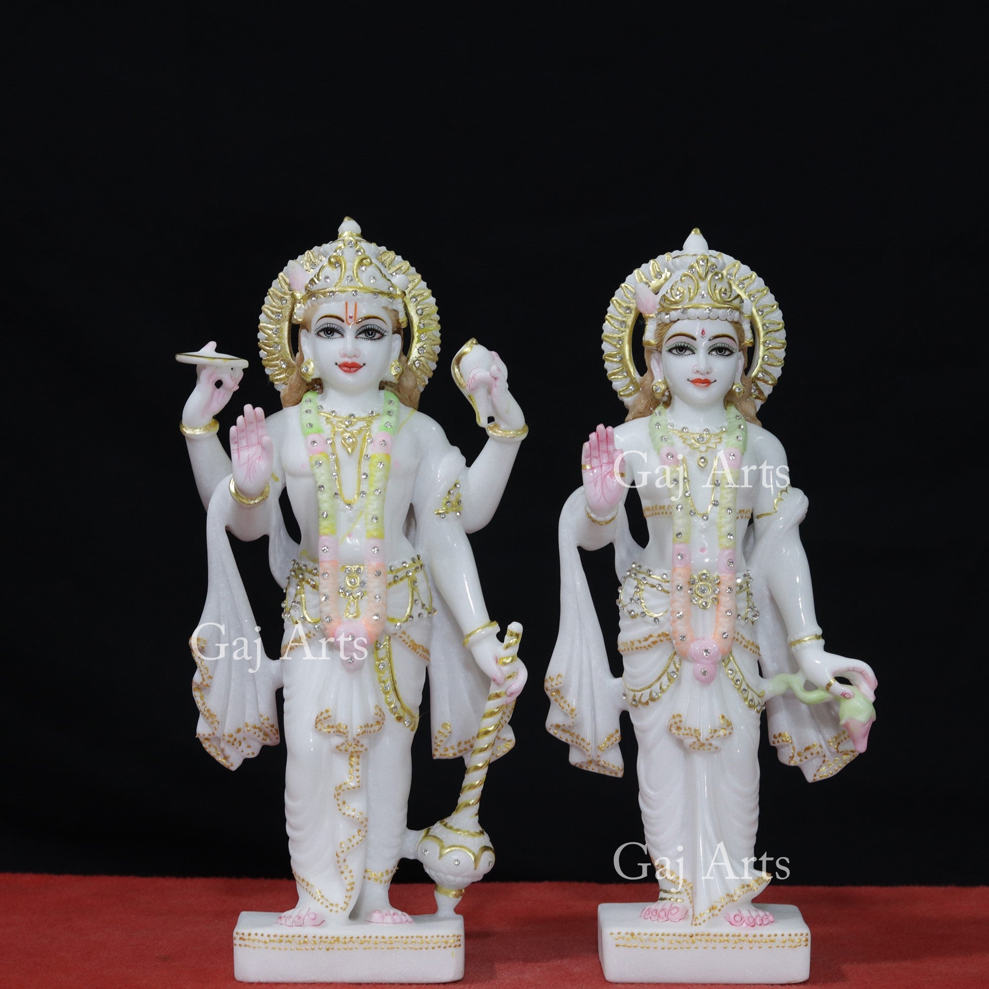 Marble Lakshmi Narayan Idol | 15 Inch