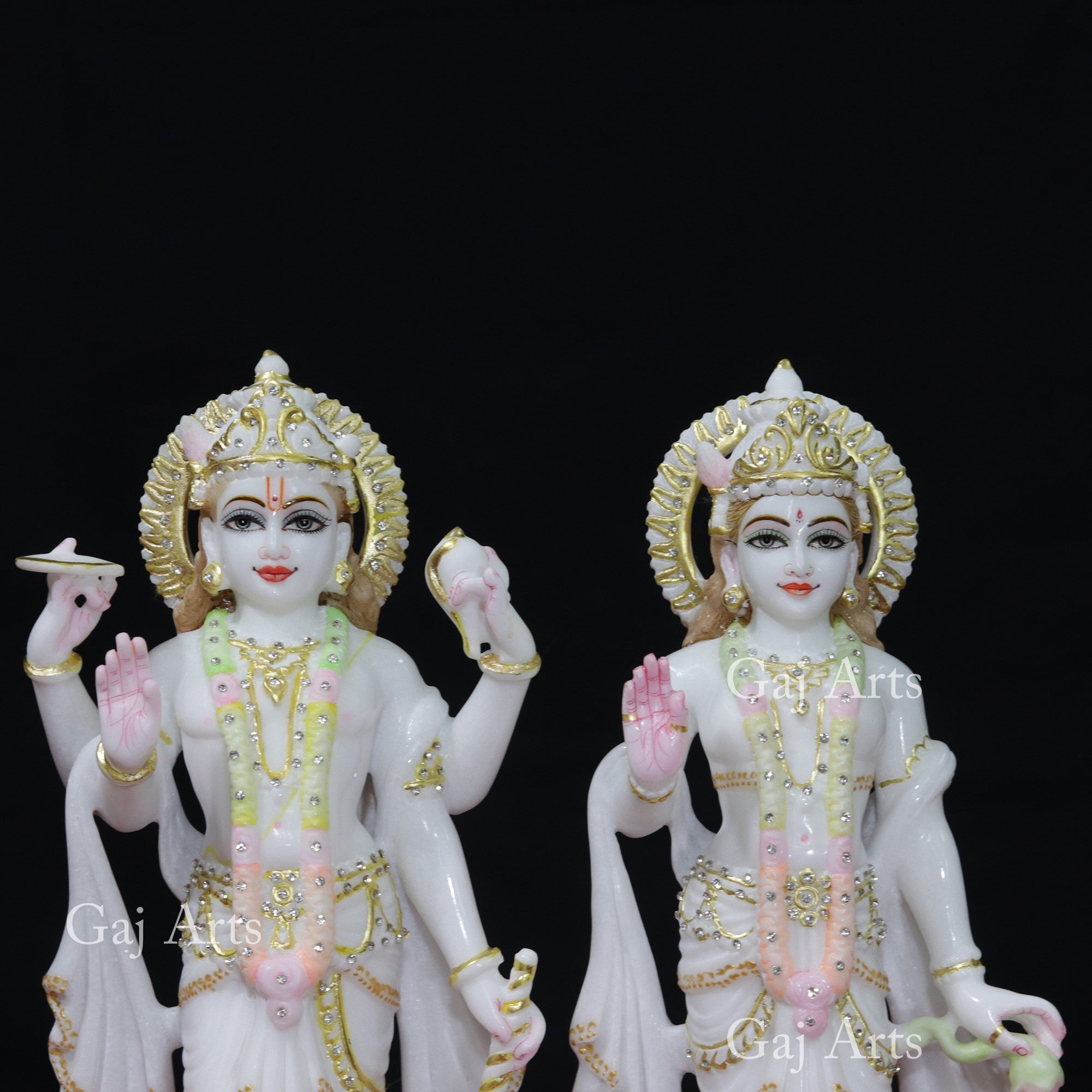 Marble Lakshmi Narayan Idol | 15 Inch