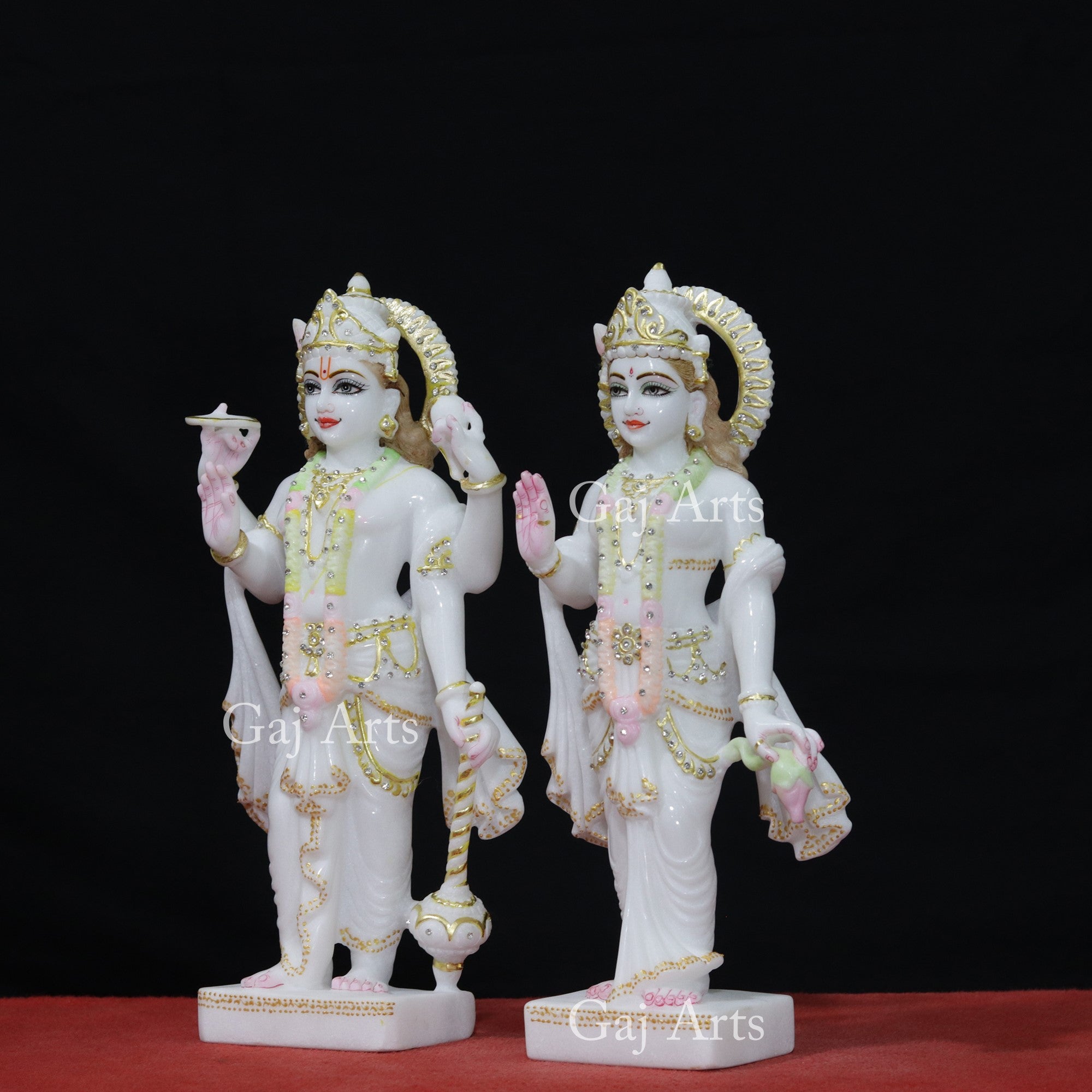 Marble Lakshmi Narayan Idol | 15 Inch