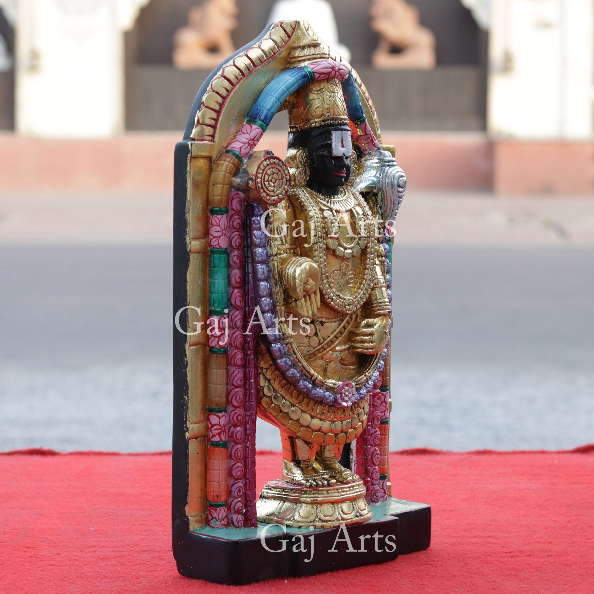 Black Marble Tirupati Balaji Idol | 15 Inch