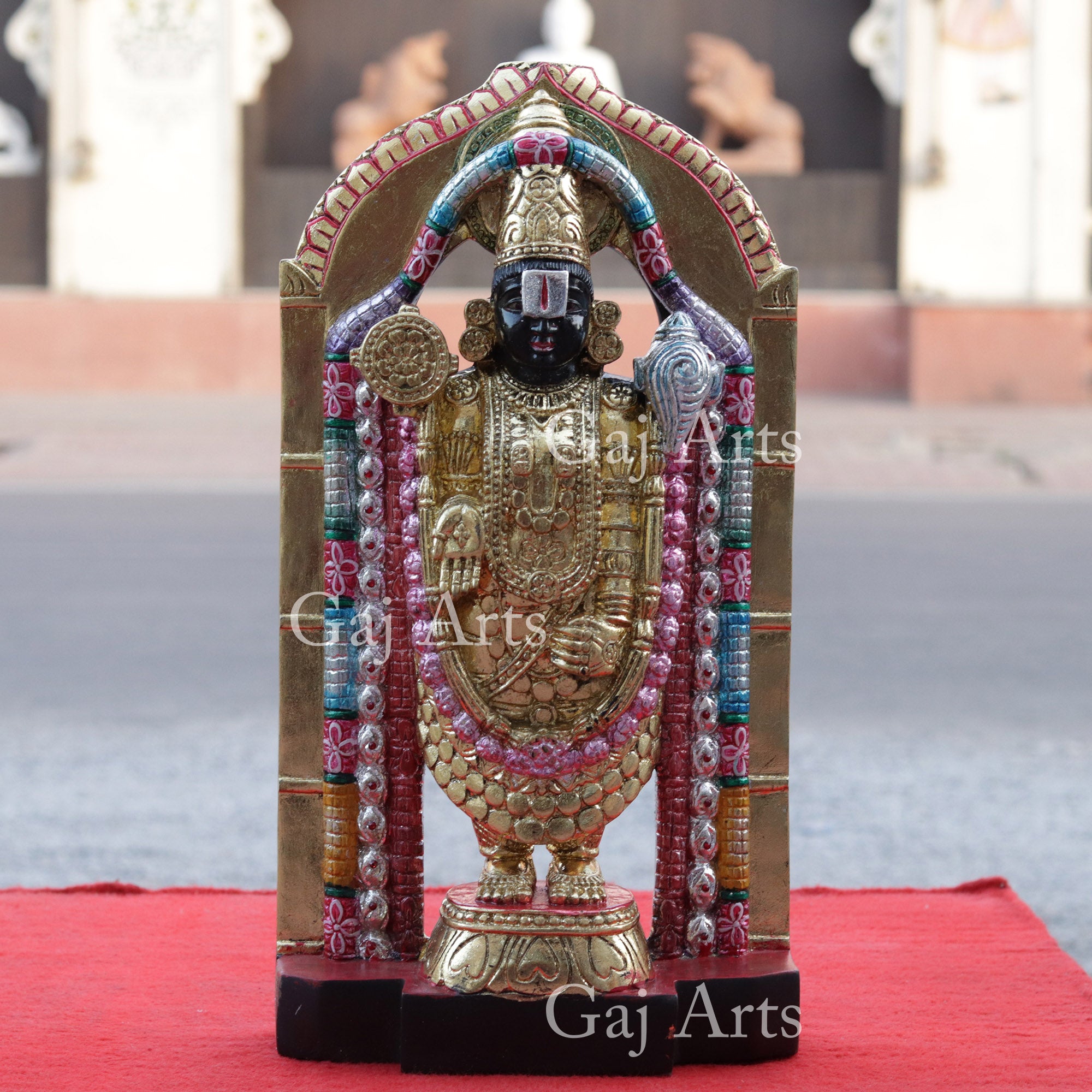 Black Marble Tirupati Balaji Idol | 18 Inch