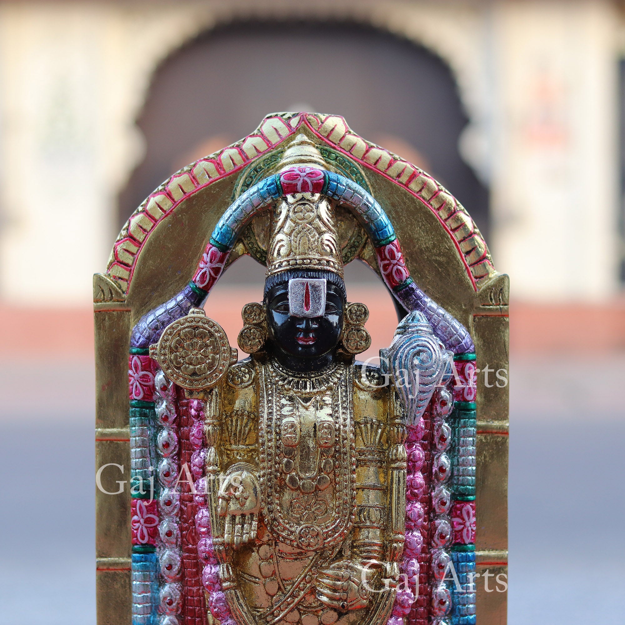 Black Marble Tirupati Balaji Idol | 18 Inch