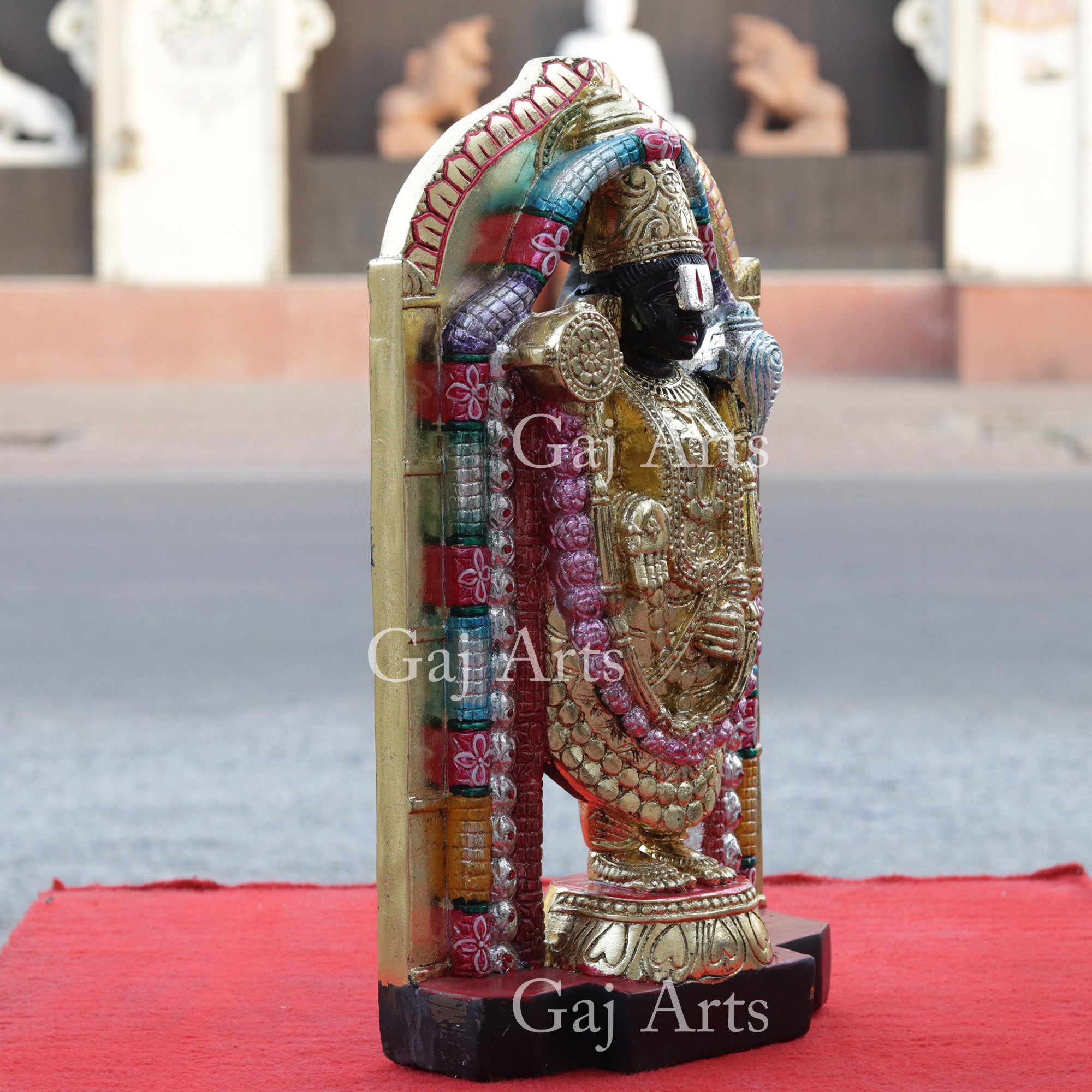 Black Marble Tirupati Balaji Idol | 18 Inch