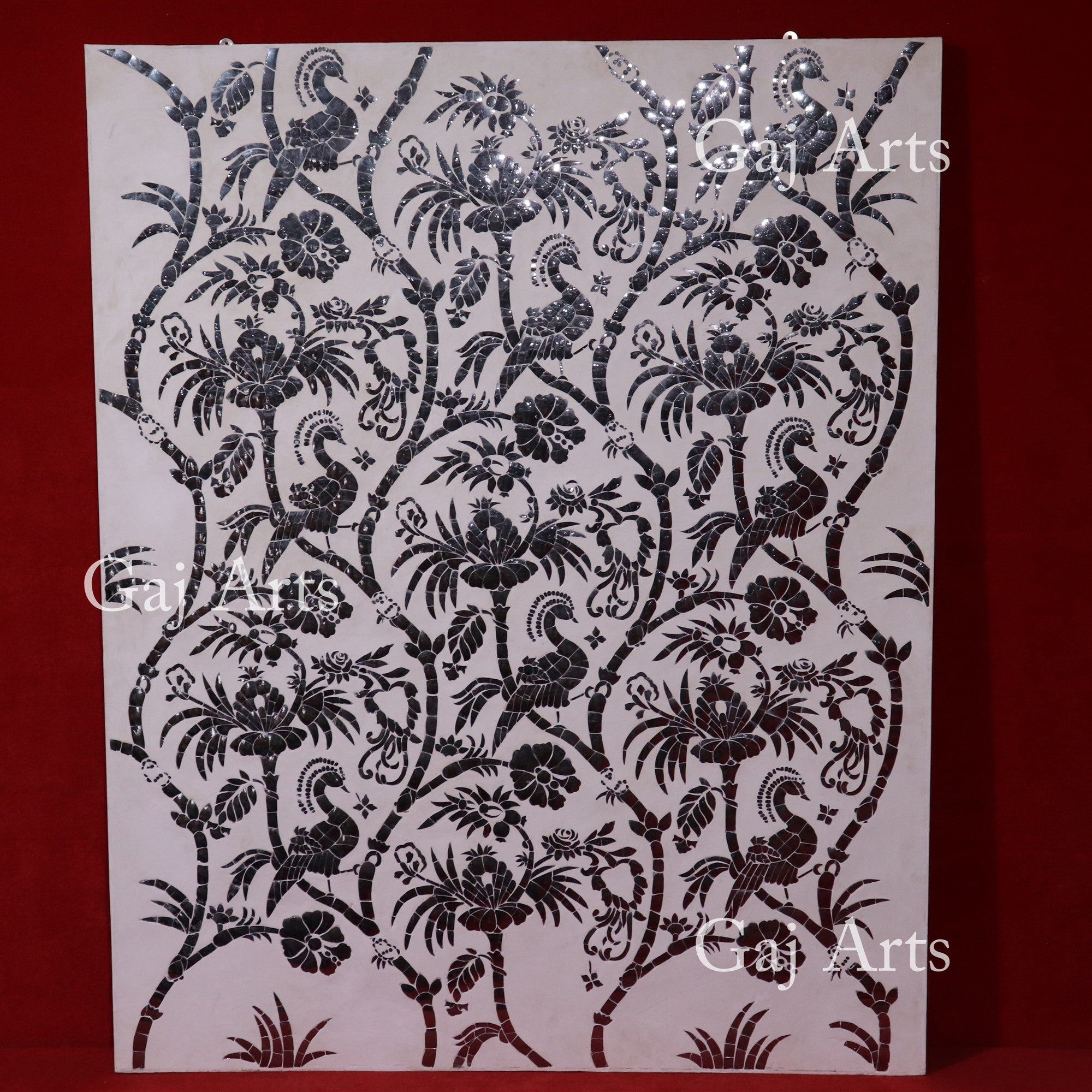 Thikri Mirror Inlay Wooden Panel | 3 Inch