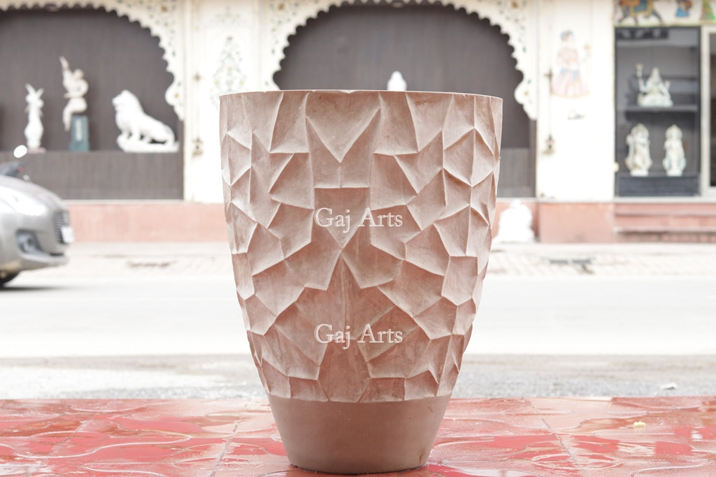 Natural Beige Sandstone Planter | 24 Inch