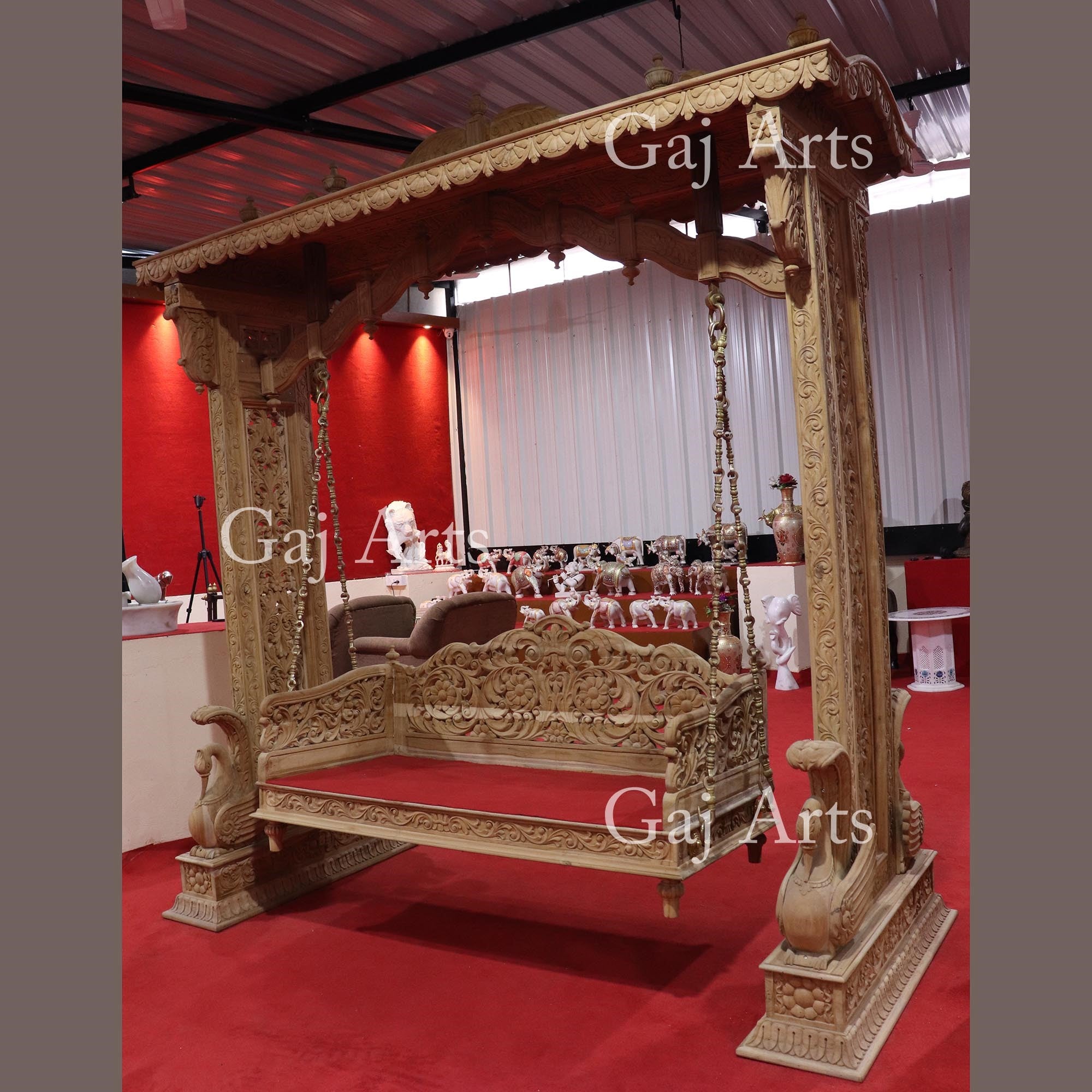 Teak Wooden Swing for Indoors