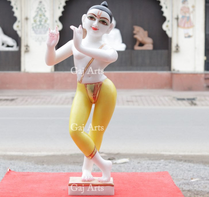 Makrana Marble Iskon Krishna Idol | 24 Inch