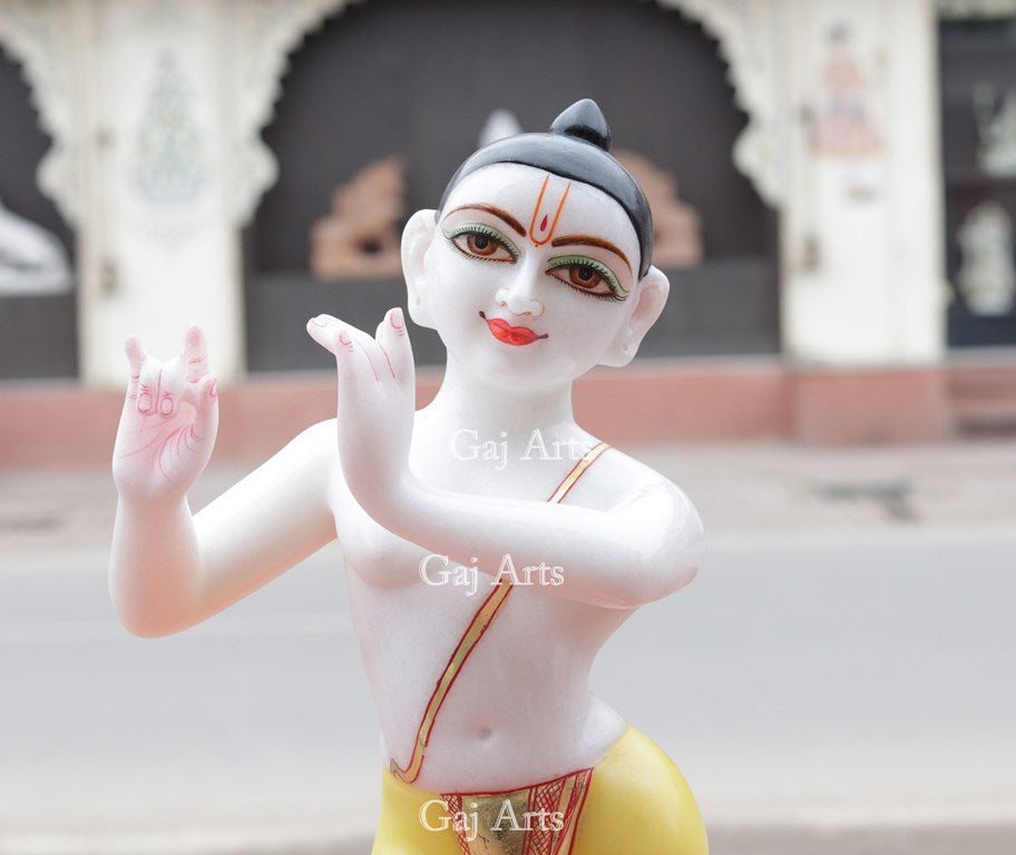 Makrana Marble Iskon Krishna Idol | 24 Inch