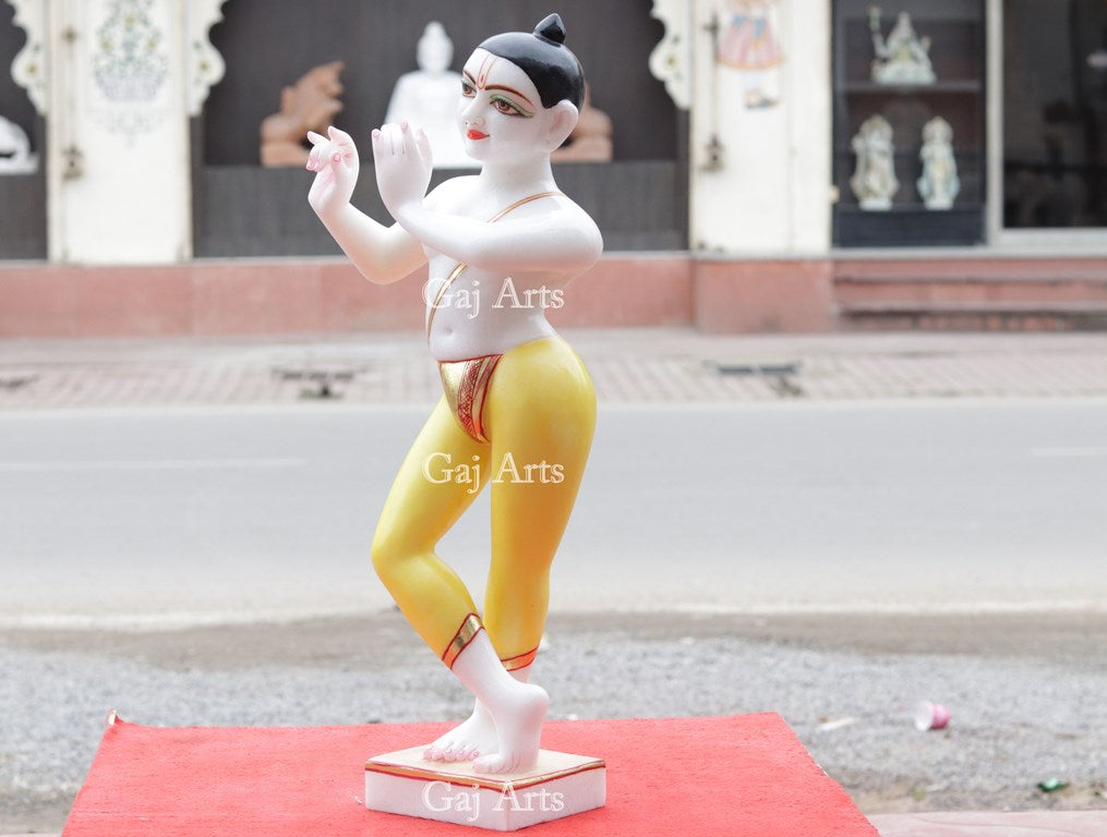 Makrana Marble Iskon Krishna Idol | 24 Inch
