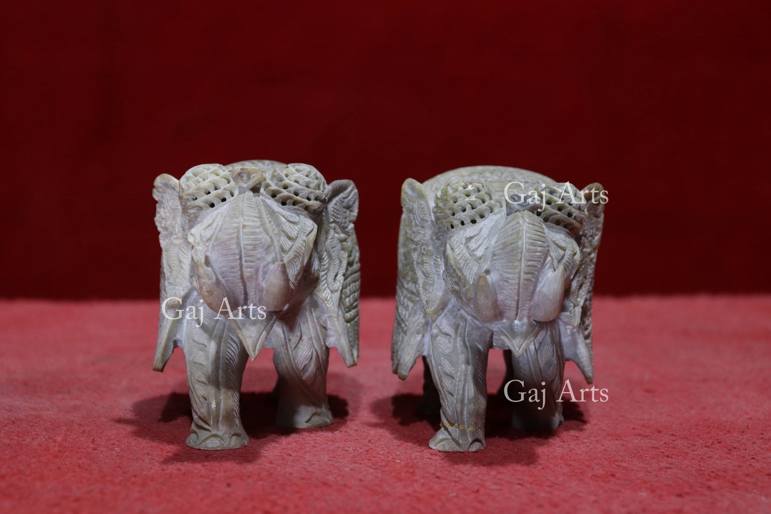 Stone Elephant Jali Statue | 4 Inch