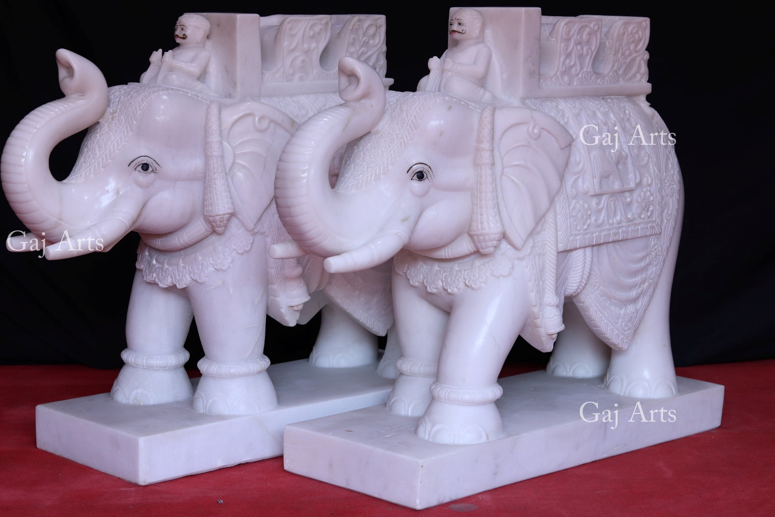 Makrana White Marble Elephant Statue | 30 Inch