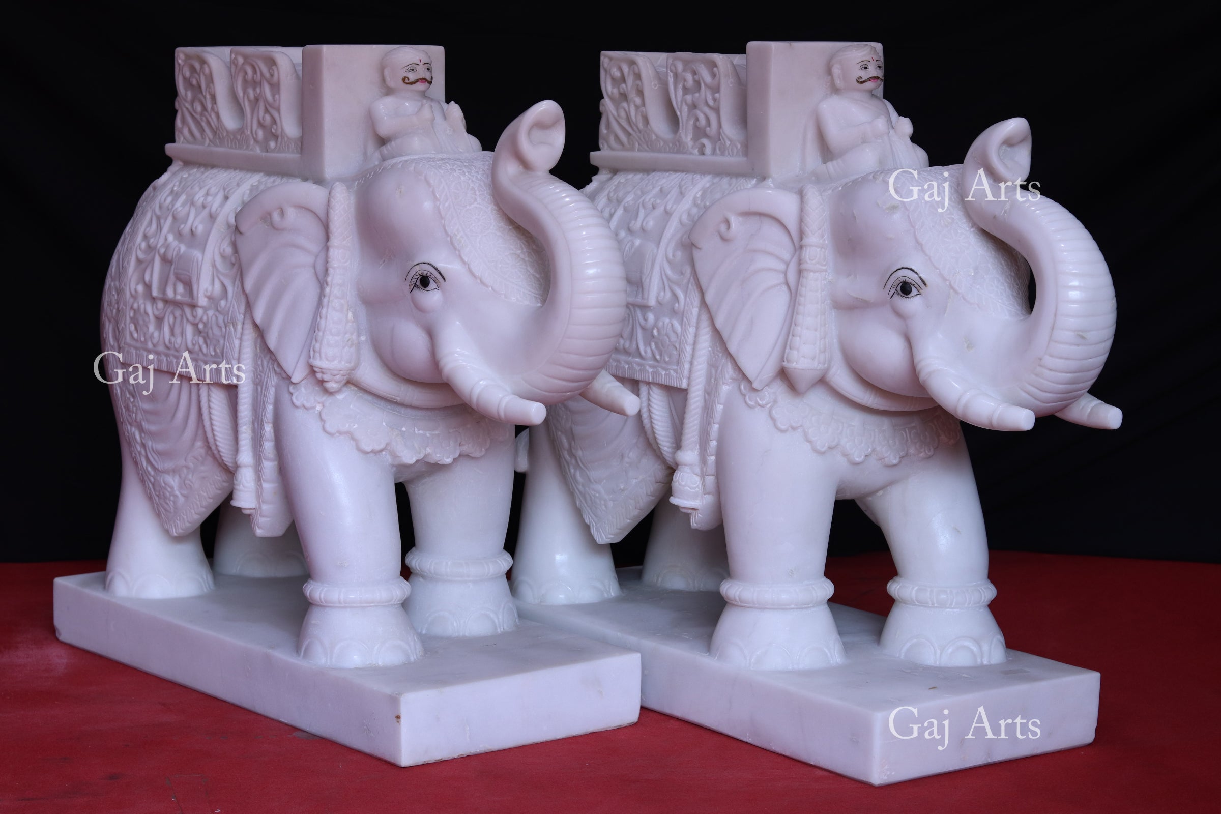 Makrana White Marble Elephant Statue | 30 Inch