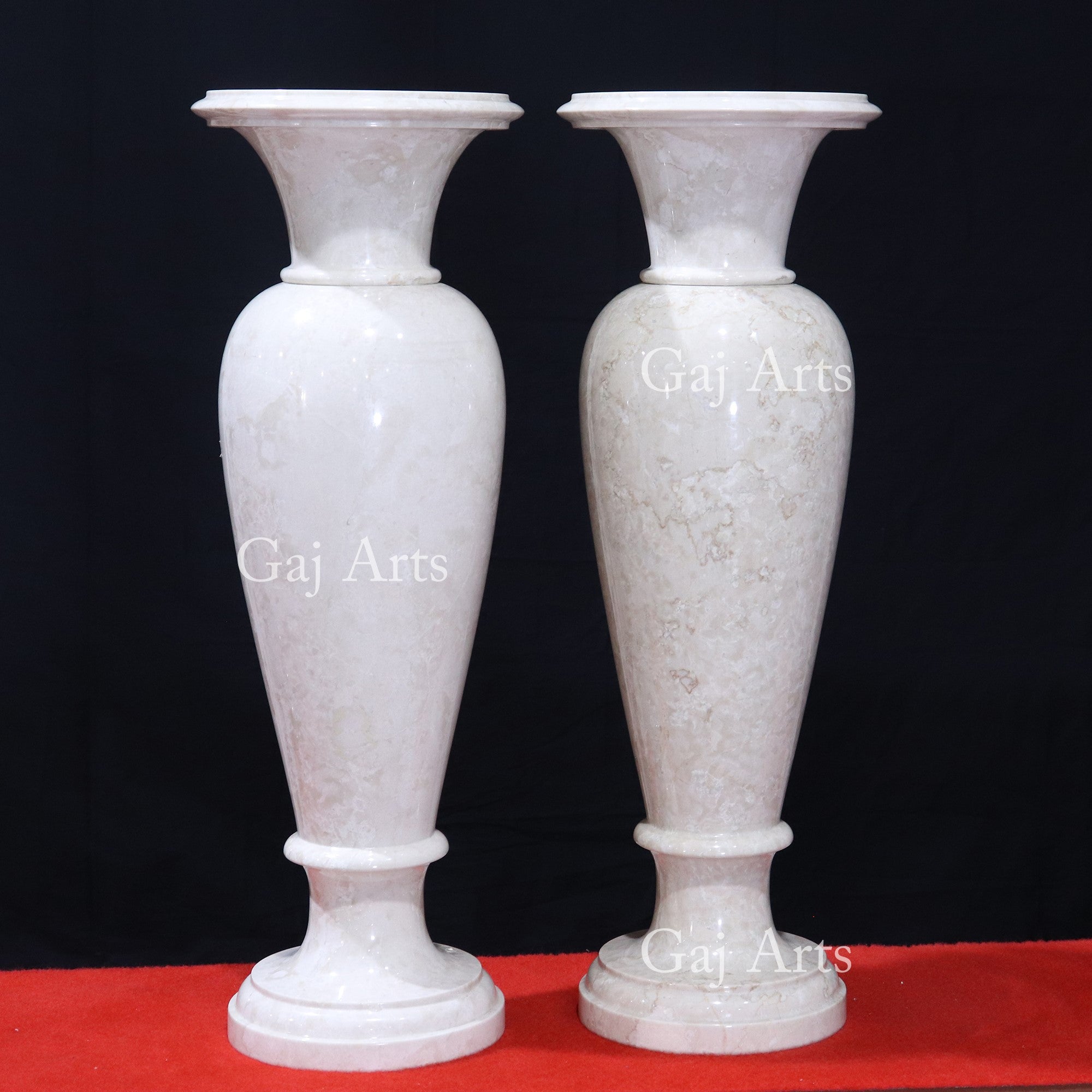 Dyna Italian Marble Vase | 24 Inch