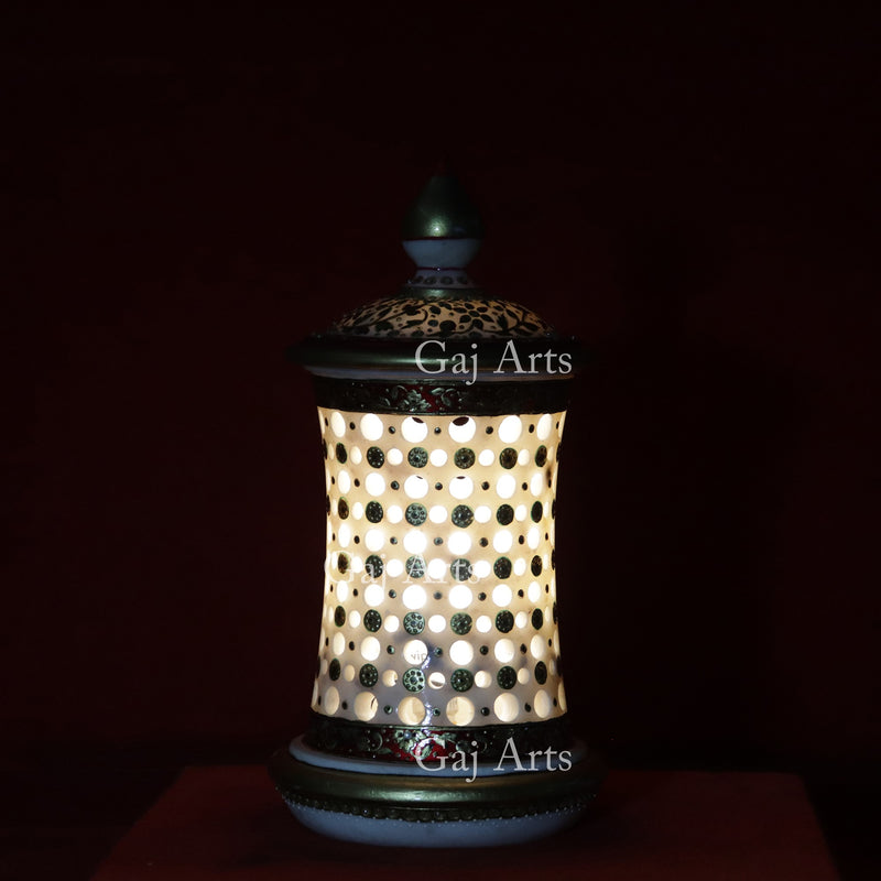Antique Marble lantern lamps 15”