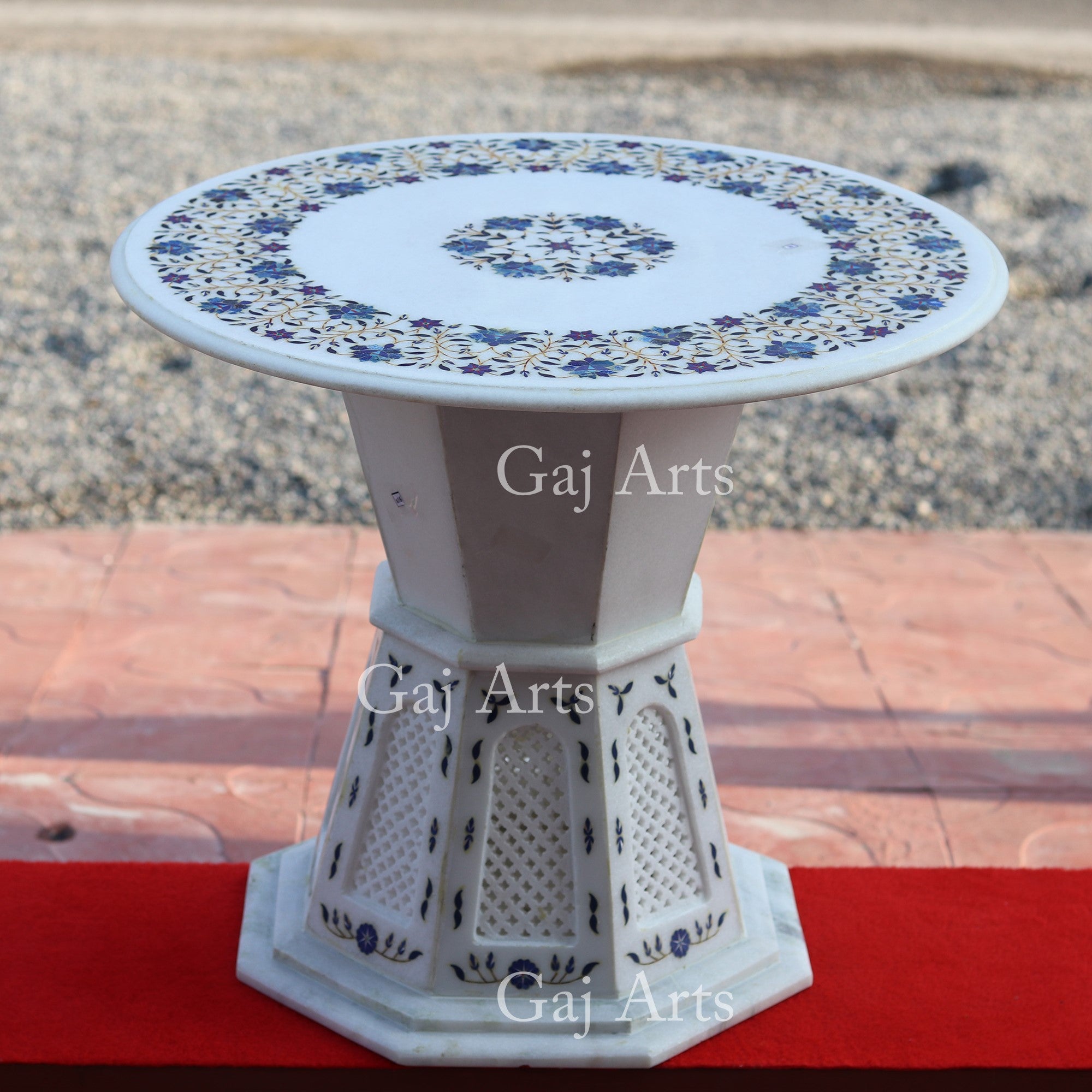 MARBLE INLAY STAND 20”