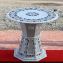 MARBLE INLAY STAND 20”