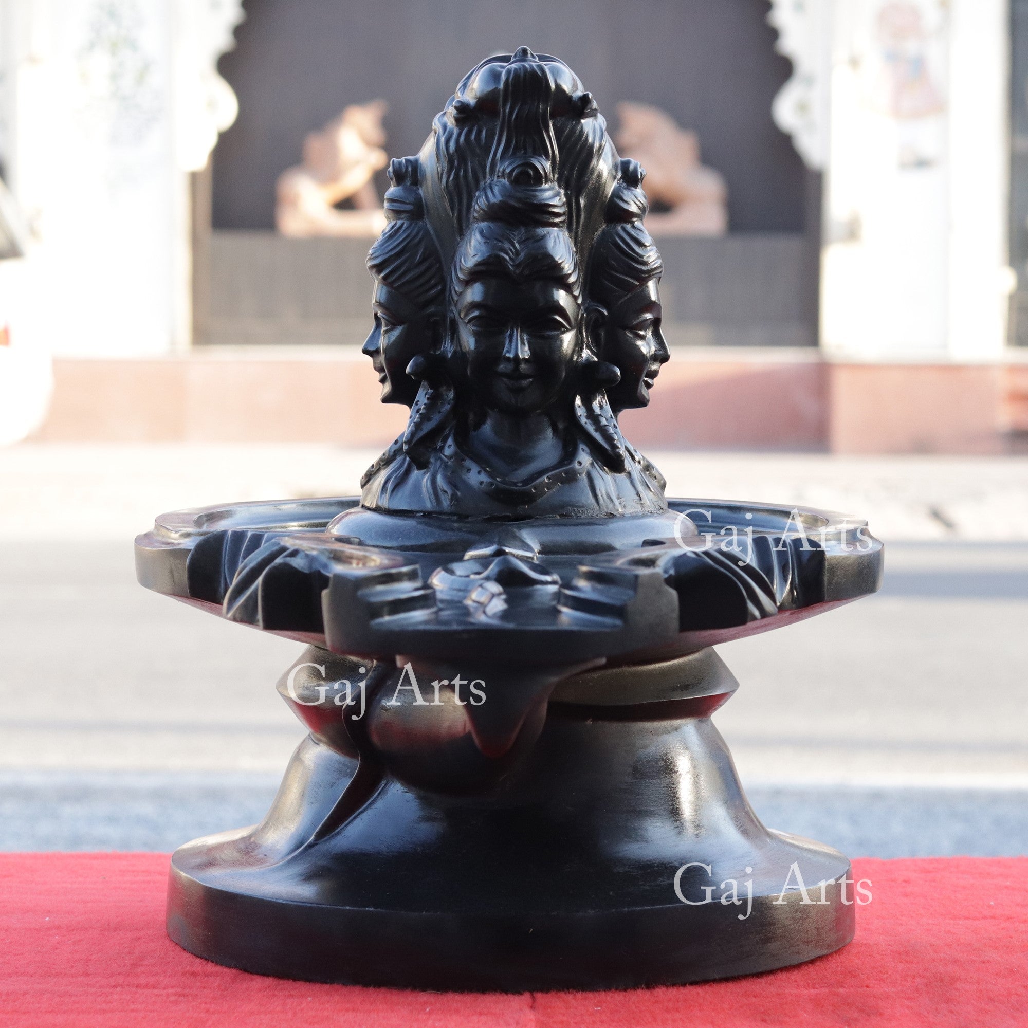 Panchmukhi Black Marble Shivling | 24 Inch