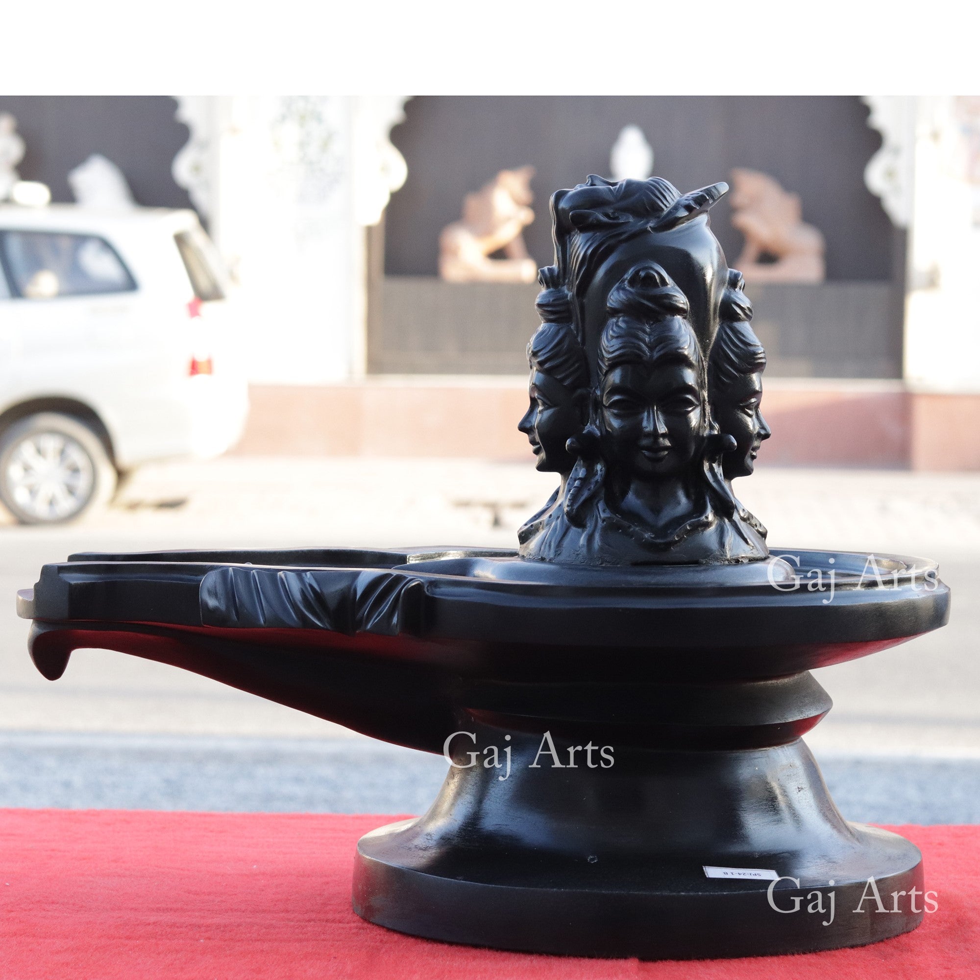 Panchmukhi Black Marble Shivling | 24 Inch
