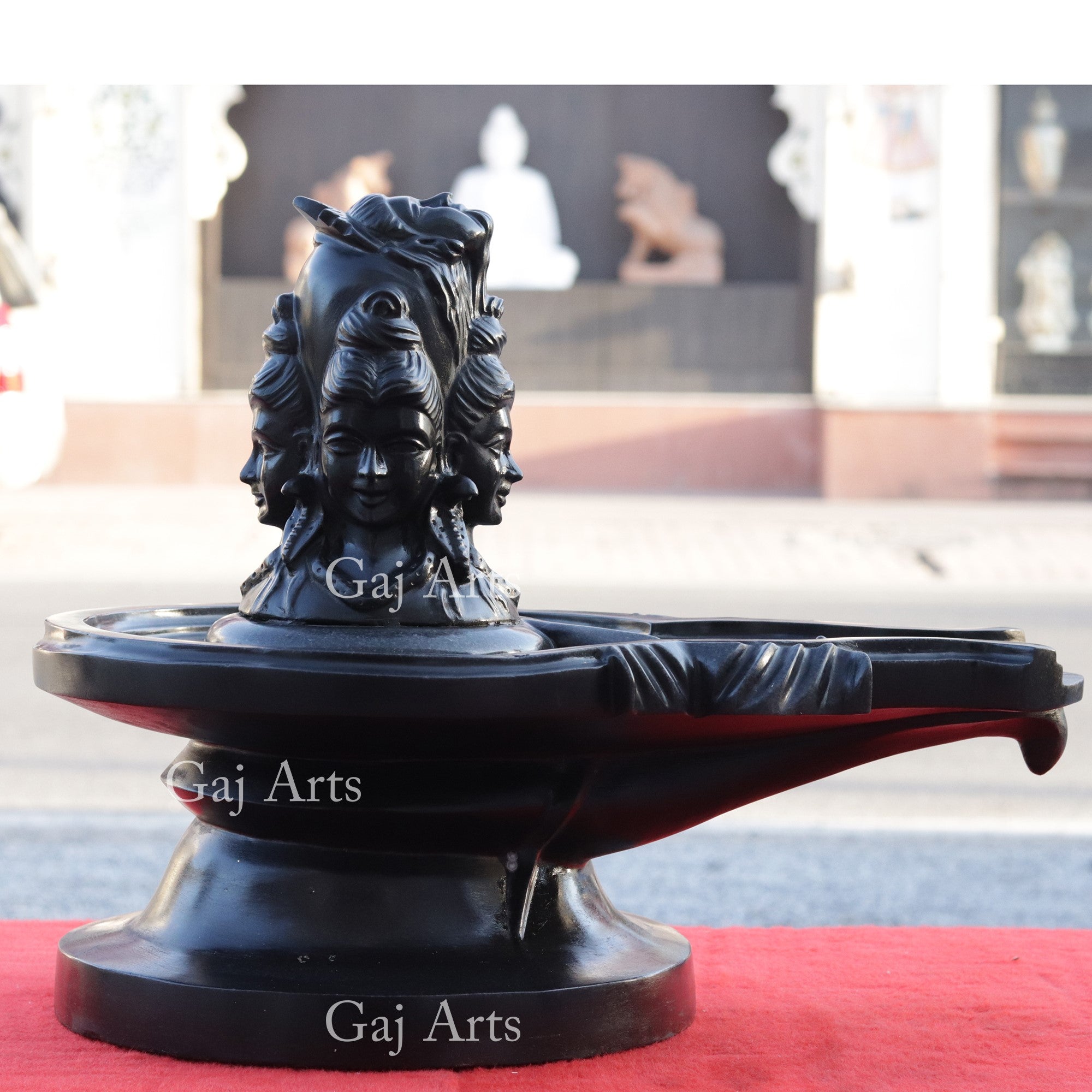 Panchmukhi Black Marble Shivling | 24 Inch