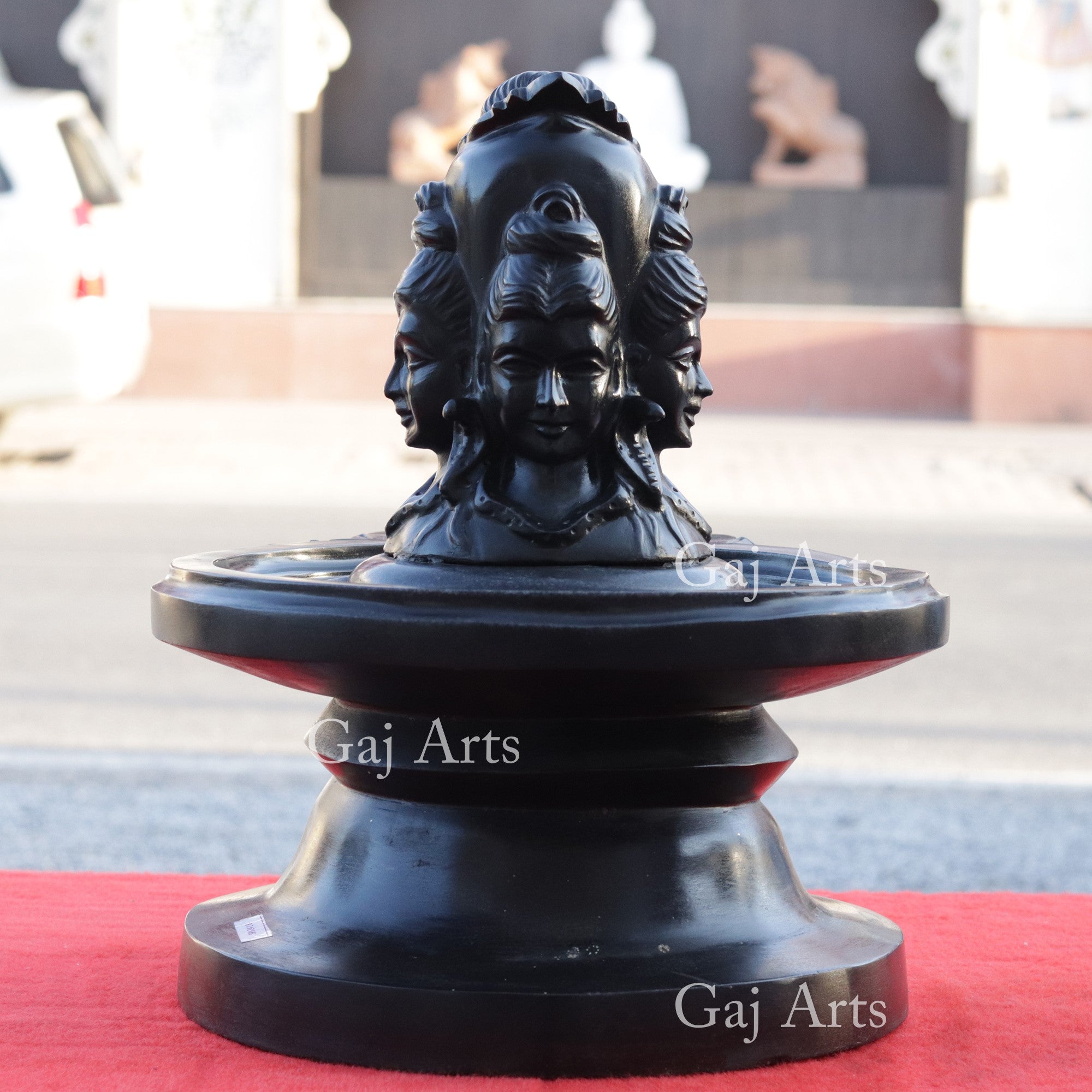 Panchmukhi Black Marble Shivling | 24 Inch