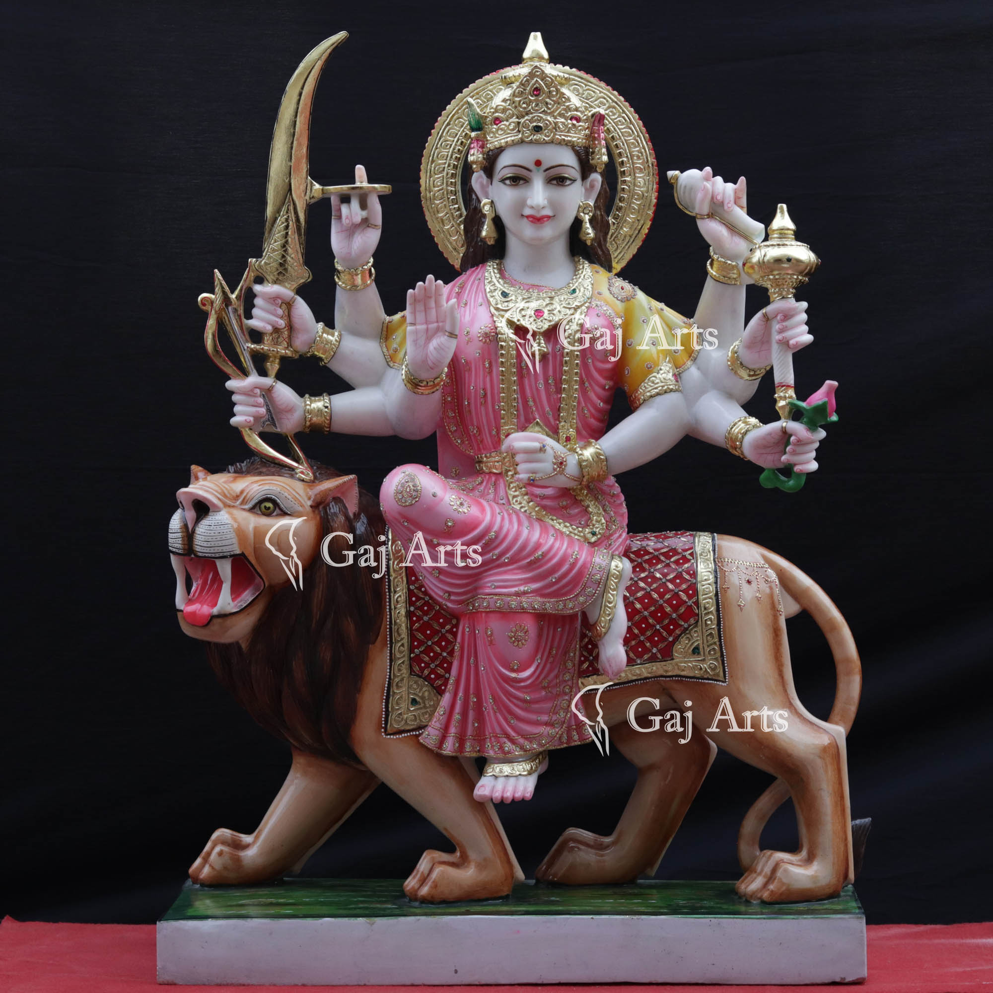 Marble Durga Mata Idol | 42 Inch