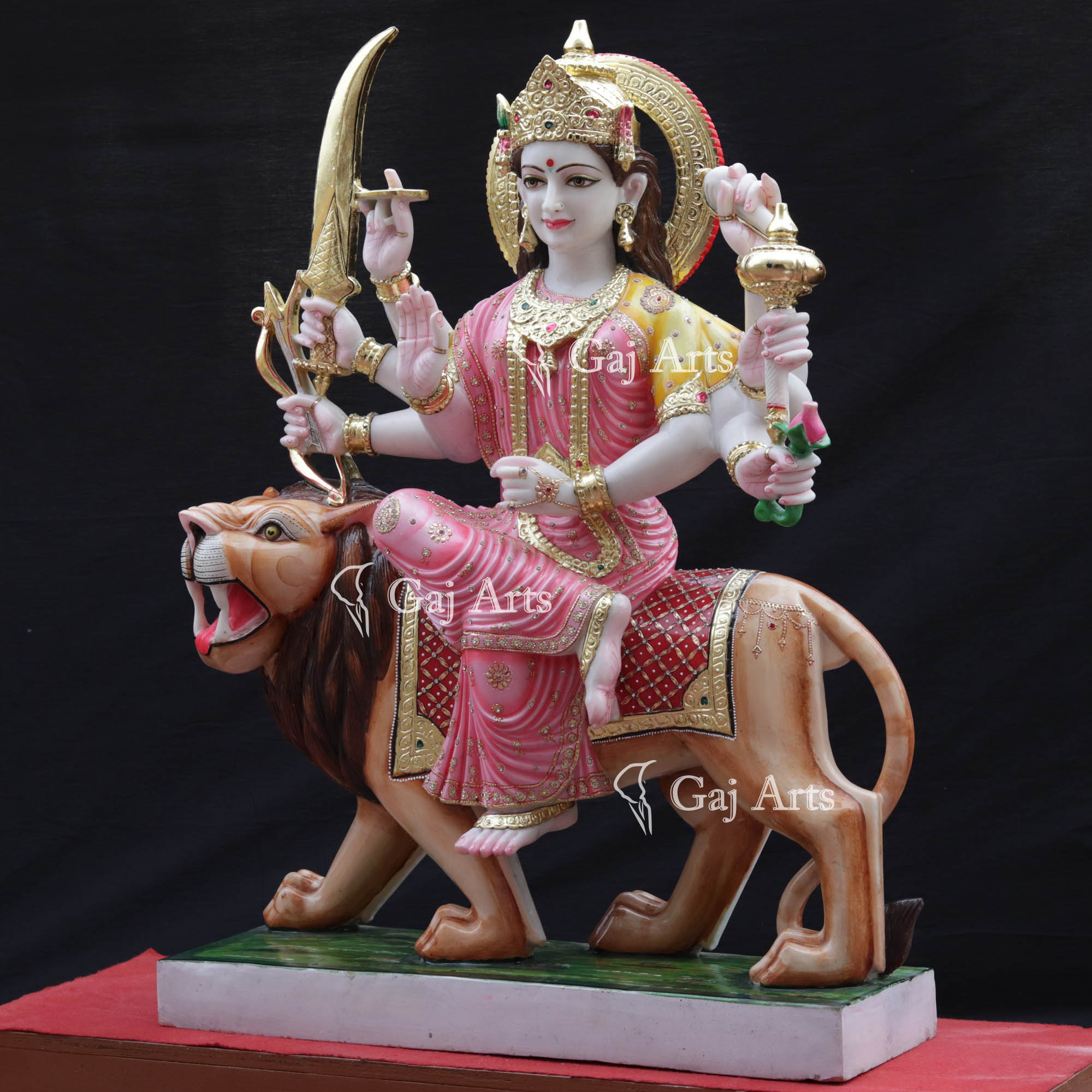 Marble Durga Mata Idol | 42 Inch