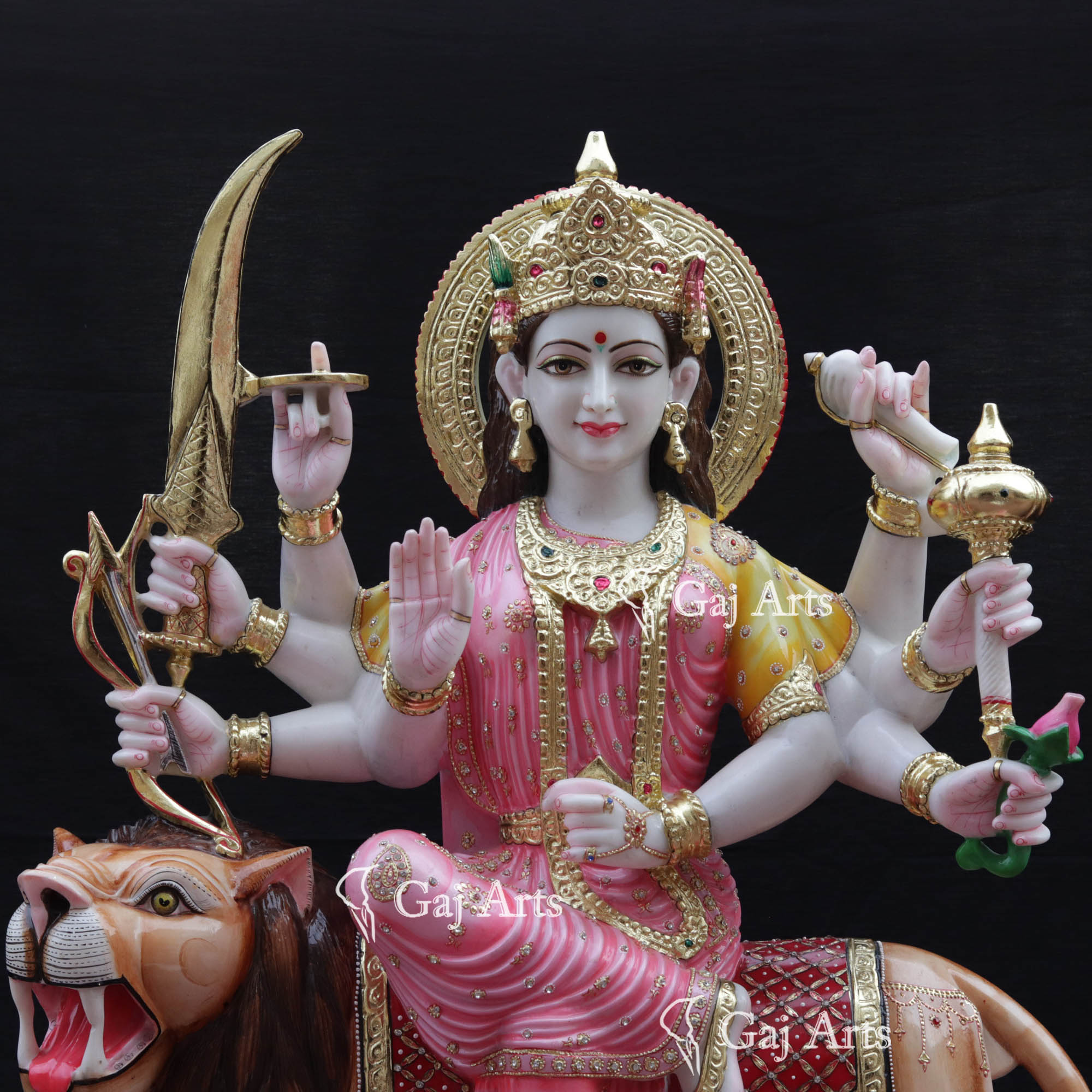 Marble Durga Mata Idol | 42 Inch